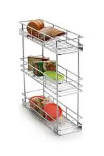 LeAves Stainless Steel Multicolour Modular Kitchen Pullout Cabinet