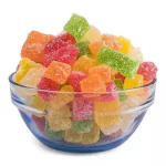 NATRIXEED Sugar Coated Jelly Candy Soft Colourfull Mixed Fruity Flavours Cubes Candy 250 GRAM