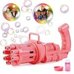 PTV BUBBLE GUN FOR KIDS WITH 8 HOLE GATLING BUBBLE MACHIN GUN 3AA CELLS REQUIRED (NOT INCLUDED)