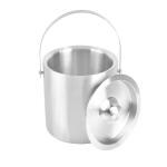 HAZEL Stainless Steel Ice Bucket for Party | Beer Buckets for Bar with Handle, 1700 ML