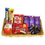 SurpriseForU Chocolates With Beautiful Golden Gift Tray | Chocolate Gift | Chocolate Basket Hamper | 7