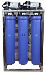 Hydroshell 100 LPH commercial RO water purifier Plant 100 Litre Per Hour Blue Stainless steel Full Automatic