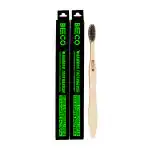 Beco Bambooee Brown Toothbrush with Charcoal Bristles (Pack of 2)