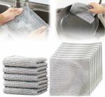 Assortire Non Scratch dish wash cloths for kitchen |Reusable wire dish cloth for kitchen | Multipurpose non scratch wire dish cloth | utensil cleaner scrub | scrubber for kitchen (pack of 5)