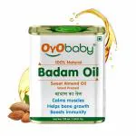 OYO BABY Badam Rogan Oil, Sweet Almond Oil, Baby Oil for Massage - Strong Bones and Healthy Body - 100 ml