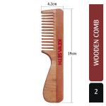 Keya Seth, Neem Wooden Handle Comb Wide Tooth for Hair Growth for Men & Women