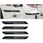 Care N Made GBY Car Bumper Protector Guard With Double Chrome Strip for Maruti Baleno