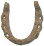 Navyaksh- KANISHQ HORSE SHOE RING, BLACK HORSE NAAL Decorative Showpiece - 6 cm (Iron, Brown)