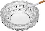 Elegent Crystal Clear Round Glass Ash Tray (13*13*3) cm