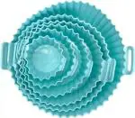 DG PRIME COLLECTION Air fryer silicone, 6 Pieces reusable air fryer silicone liners heat resistant non-stick air fryer basket for air fryer oven accessories