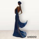 Asad Enterprise lady bottle holder showpiece gift item for home and office Table decor 16x14x34cm Bule color