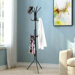 ADA Handicraft Premium Metal Coat Rack Hanger Creative Fashion Bedroom for Hanging Clothes Shelves, Wrought Iron Racks Standing Coat Rack (Black))