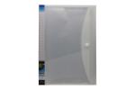 Keny Display File | Clear Leaves | Best for FC/ FS / Foolscap / Legal Size | 10 Folders | Plastic Clip | Button Flap | White - (857F/10F White)