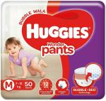 Huggies Wonder Pants Baby Diapers 4 - 12 Months Medium 50 Pieces| Pack of 2