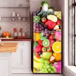 Bnezz Self Adhesive Fridge Sticker & Refrigerator Sticker (Fruits) Pack Of 1 Roll (60x160)cm Suitable For All Double Door and Single Door Refrigerator