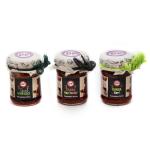 Divyaprabha Foods Saurashtra Special 3 Pack Tangy & Chatpata Pickle Combo | Special Mango Pickle | Special Chana Keri Methi Pickle | Special Gunda Keri Pickle | Sun-Dried. No Artificial Colours Or Preservatives | Organic & Homemade 100g each. Total 300g.