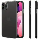 Memumi Slim Series Ultra Thin Back Cover Case for Apple iPhone 11 Pro 0.3 mm Thin, Fingerprint and Scratch Resistant, Matt Finish (Trans Black)