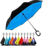 KHODAL ENTERPRISE C Handle Umbreall Double Layer Modern Automatic Inverted Reversible No Drip Umbrella with C Shape Handle Fast Monsoon Offer Safety Umbrella Heavy Duty And Dust Proof (Multi color)(1 Pc)