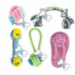 THE DDS STORE Combo of 5 Piece Puppy Toys Dog Toys for Medium Dogs Avoiding Puppy Boredom Anxiety Teething Set Knots Cotton Doy Chew Toys for Puppy Small Pets-Color May Vary