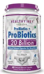 Healthyhey Nutrition Probiotic 20 Billion Cfu Supplement With Delayed - Release Capsules For Temperature Stable (Set Of 60)