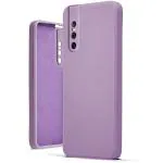 Rakulo Liquid Silicone Flexible with Camera Protection Soft Back Cover Case Vivo V15 Pro (Lavander)