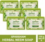 Sparsham HANDMADE NEEM SOAP FOR PURIFIED SKIN RASHES ACNE & PIMPLE 750g PACK OF 6