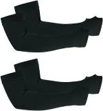 Khargadham Premium UV Protection Slim Cooling Arm sleeves Cover for Men Women Child (Black-02 Pair)