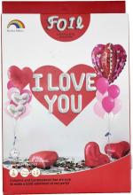 My Party Suppliers I Love You Heart Foil and Latex Balloon Red and Pink Valentine Balloons (pack of 30)