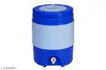 Plastic 20 Litre Cool/Chilled Water Camper/Jar Insulated Thermos Flask Dispenser Container with Tap Jug - Blue