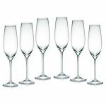 Home Wine Glass Red or White Wine, Champagne Flute Wine Glass Set, Long Wine Glass - Clear, 200ml, Pack of (6)