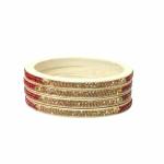 Suprimo Fashion Handemade Lakh Jaipuri Bangle Set Chudiyan Lac Bangles For Women Set of 4 (2.4 Size)