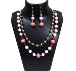 JAYA VISION ENTERPRISES Plain Glass Beads and Synthetic black Pearl Fancy Necklace