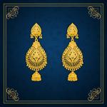 arch fashion Traditional Gold Platted New Long Jumkhi Earrings Collection ERG2076