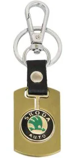 Blue Aura Kpplastico Gold Metal Skoda Car Logo Moveable Key Chain