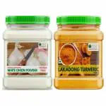 Bliss Of Earth White Onion Powder & High Curcumin Organic Lakadong Turmeric Powder 500gm Each