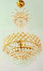 FLOSTON Glass Decorative Metal Crystal Pendant Ceiling LampChandelier 300mm Bulbs not Included 40W