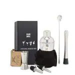 Bar box 6 Piece Bartender Kit - Stainless Steel Cocktail Shaker Set (Silver) (6Pcs)