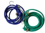 DAIDSUKE (Pack of 2) (Multi Colour) 7.5 Foot Long and 5mm Thick High Strength Rope 14 Ft Streched Stretchable Strong Elastic Bungee Shock Cord Luggage Tying with Steel Hooks Bike Car Use