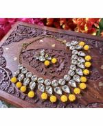 Jn Handicraft Alloy Copper-Plated White Jewel Set For Women And Girls