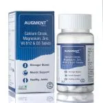 Augment Calcium Citrate 1000mg Tablets enriched with Magnesium440 mg, Zinc, Vit.B12 & Vit.D3 | For Stronger Bones, Muscles, and Joints | Complete Bone Health Support-Pack of 60 Tablets