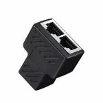 Multy Byte RJ45 LAN Splitter 1 to 2 Female 8P8C Network Plug - Dual Output Ports - RJ45 Coupler - Increase Ethernet Connections - Compatible with Laptop, Router, PC, Modem Server (Pack of 5)