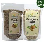 Farmbean Premium Whole Spices Combo Pack of 2 -500Gms (Cumin 250g, Fenugreek Seeds 250g)