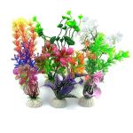 Kapoor Pets 4 inch Artificial Aquarium Plants Fish Tank Decorations (Pack of 10)