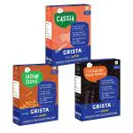 CRISTA Daily Whole Spices (Masala) Combo Pack - 1| Cassia x 1, 75 gms| Cloves x 1, 100 gms| Tellicherry Black Pepper x 1, 100 gms| Pack of 3