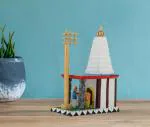 Simple Days Kondapalli Handicraft Wooden Temple (Multicolor)