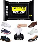 Binsbarry Shoe Cleaner Wipes 80 Pcs Portable Sneakers Cleaner Shoe Wipes Quickly Remove Dirt & Stains, Sneakers Cleaning Kit for Most Footwear (Pack of 1)