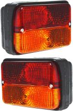 Apsmotiv Multicolor Rear Indicator Tail Lights Assembly 12 V Bulb For Massey Ferguson Tractor Universal Car Reflector Light - Pack of 2