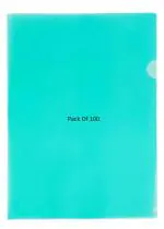 Shining Zon L Folder File A4 Size Durable Clear Transparent Plastic File Folders Paper Holders Organizer Document Sleeves for Protection Suitable for School, Offices & Projects (Pack of 100 Green Colour)