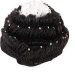 Shivarth Juda Bun Artificial Juda Accessories, Black Colour With White Rose Flower Medium Stone Work Hair Extension ()