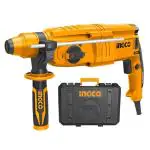 INGCO RGH9028 800W Rotary Hammer Drill 1200 RPM Speed 26mm Chuck Corded Electric Drilling for Home Brick Metal Chiselling Masonry